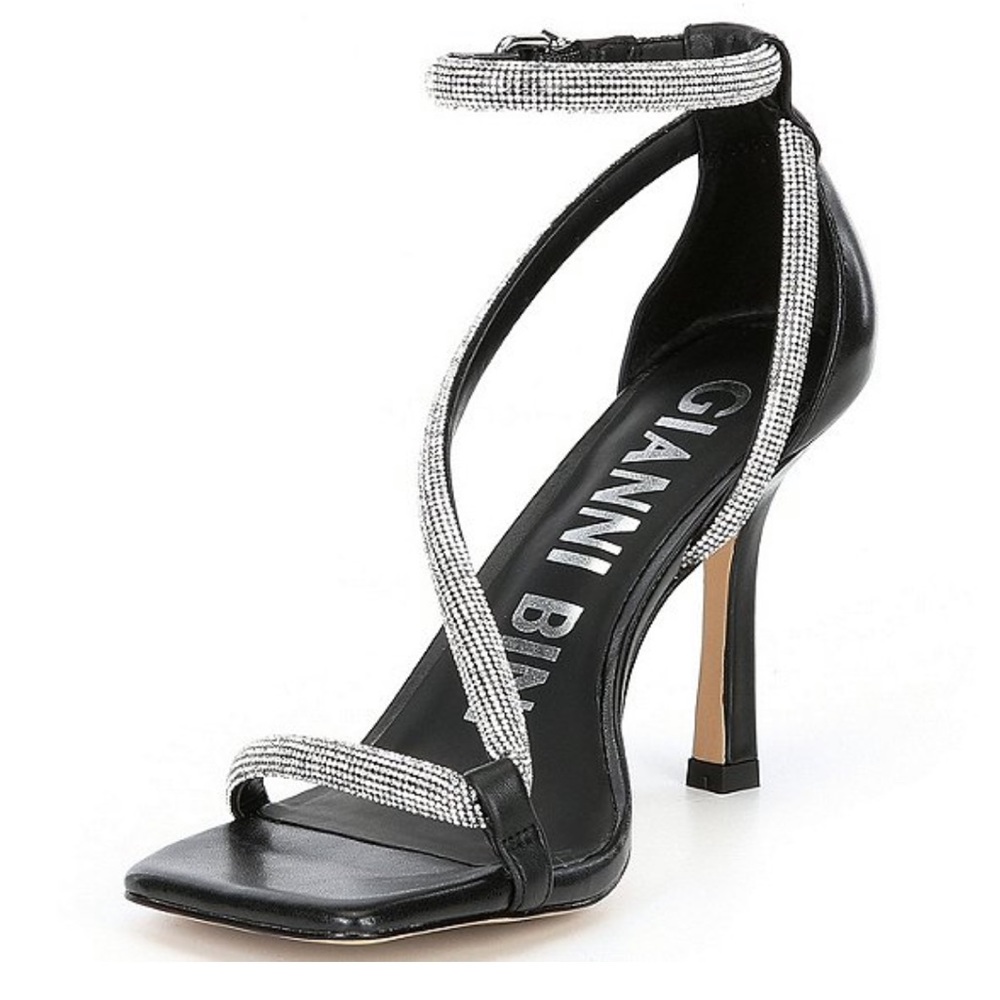Gianni Bini Black and Silver Heels